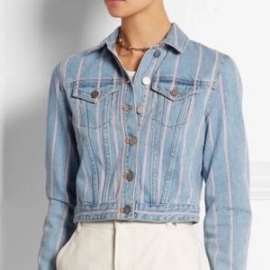 Alexander wang stripe denim jacket
